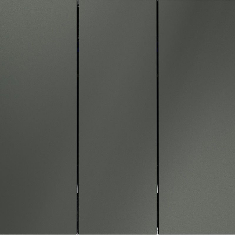 Выключатель встраиваемый Voltum S70 трехклавишный 10А, титан пластик Soft touch VLS030106