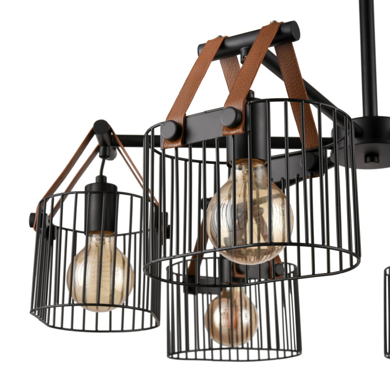 Подвесная люстра  77*128 см, 6*E27 черный Vele Luce Drago VL6332P06