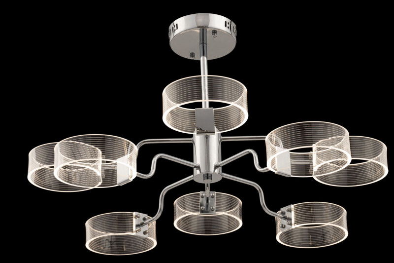 Потолочная светодиодная люстра Freya FR6039CL-L64CH, 48W LED, 4000K, диаметр 75 см, хром