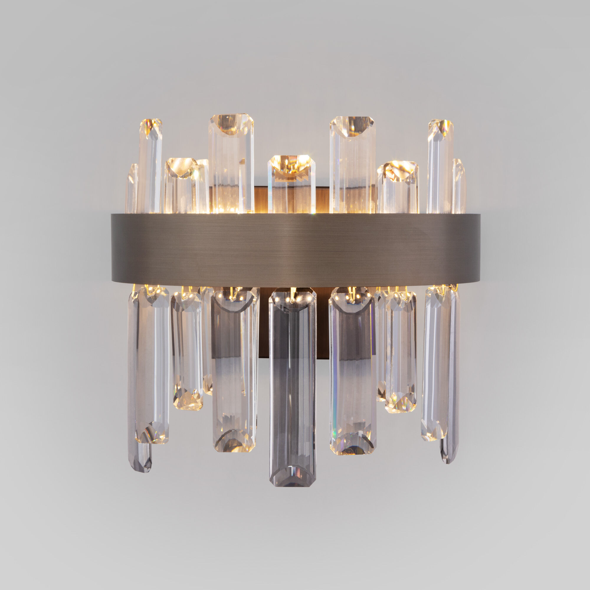Бра с хрусталем 25*15*22 см, *LED, 16W, 3000;4000;6000 Bogate's Sparkle 418/1, бронза