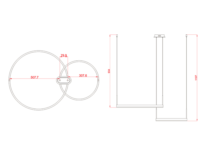 Люстра Kink Light Тор 30*60 см, Led 60w (3000K), матовое золото, 08219,33P(3000K)