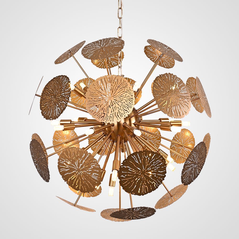Подвесная люстра INCA BALL D81 81*81*120 см, 28*G9*40W, ImperiumLoft INCA-BALL01, Латунь