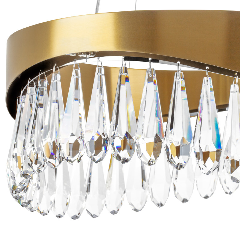 Подвесная люстра 45*150 см, LED, 27W, 3000K Lightstar Helio 703143, золотой