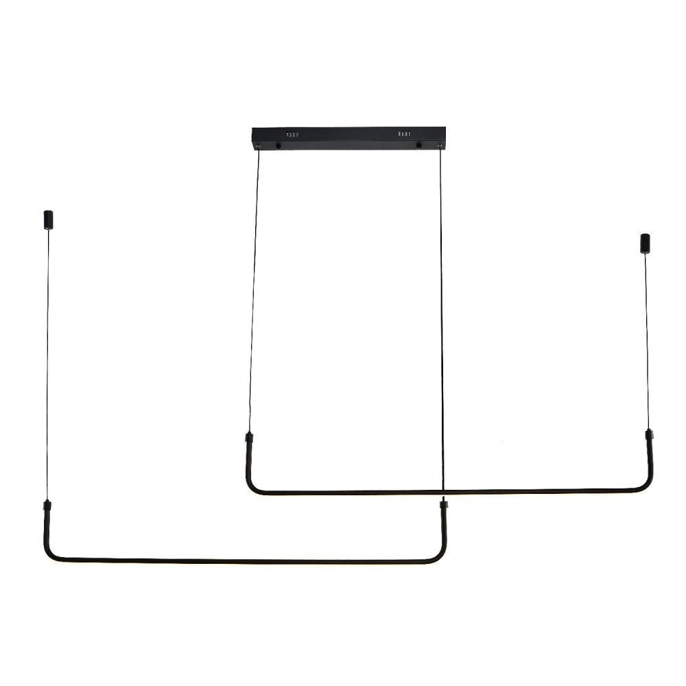 Люстра 150*6*120 см, 2*LED*21W, 3000K Gerhort G52122/2BK, Черный