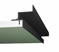 Профиль FerGipps Безрамный БП30 черный 2м («Парящий» потолок со светодиодной лентой Для Гипсокартона). Цена за шт.