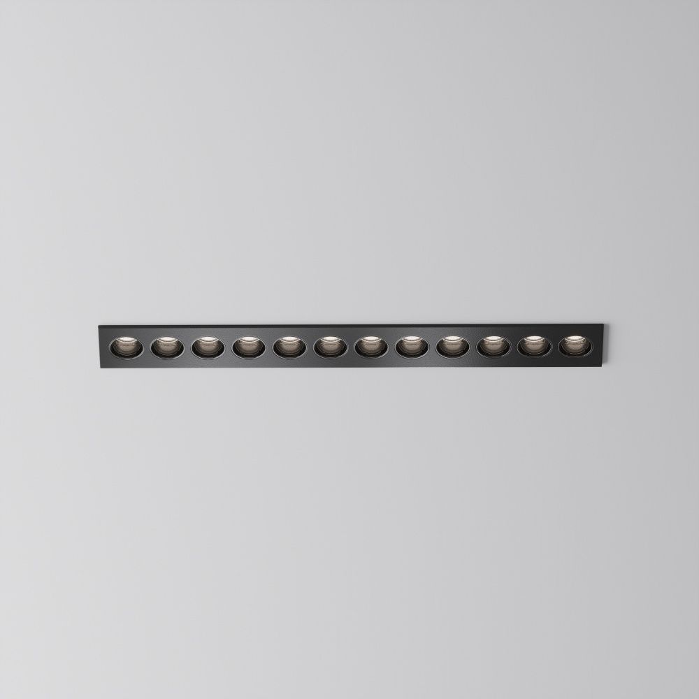 Встраиваемый светильник  DL065-20W3-6K-B 25,5*3,1*-3,95 см, *LED*20W, 6000K, Maytoni technical Points DL065-20W3-6K-B, Черный