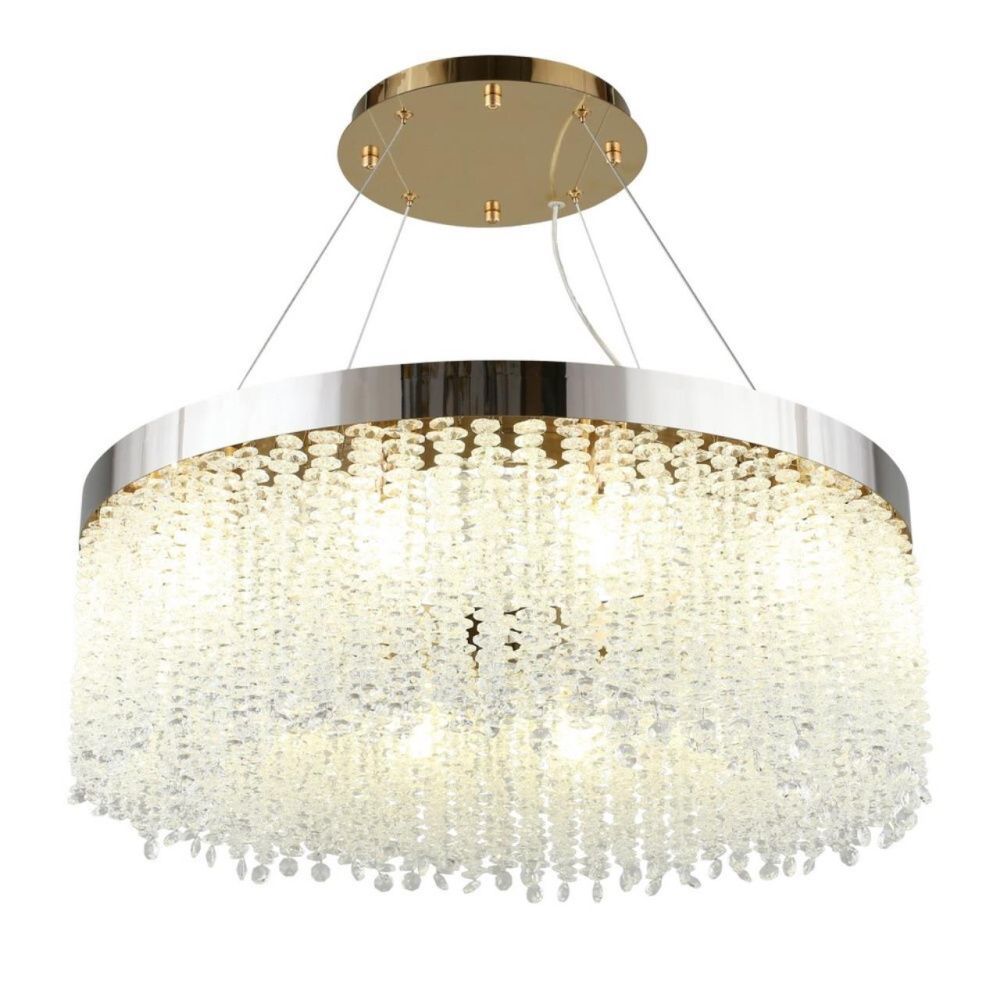 Подвесная люстра 60*25-100 см, 12*E14, 40W, Aployt Keytlayn APL.772.03.12, золотой