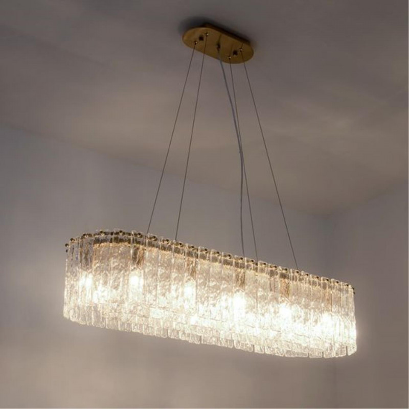 Люстра подвесная 28*100 см 12*E14 латунь Divinare Felis 6005/17 SP-12