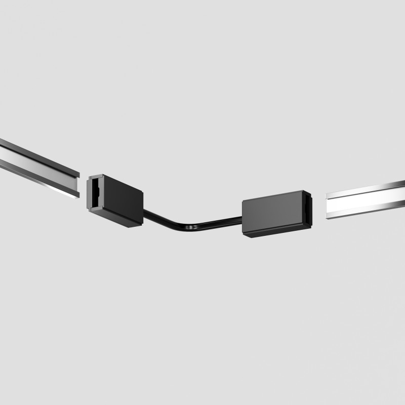 Коннектор питания гибкий Flexity 1,3*4,2*2,1 см, Maytoni Technical Accessories for tracks Flexity TRA200CPC-11B-10 черный