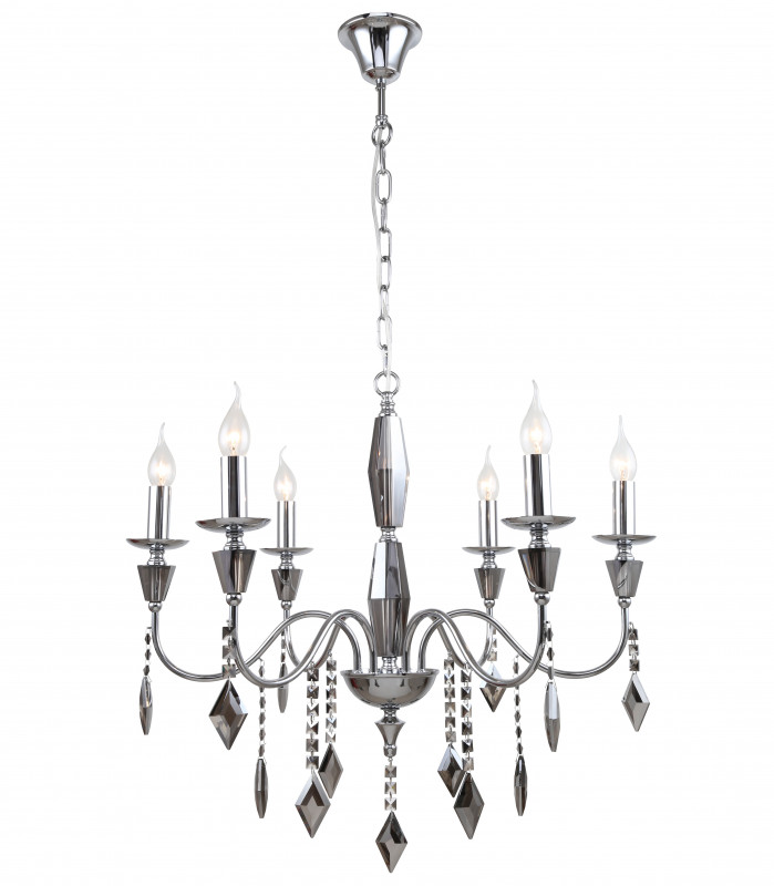 Люстра подвесная 66*66*85/171 см, 6*E14 40W Хром Stilfort Grace 1053/09/06P