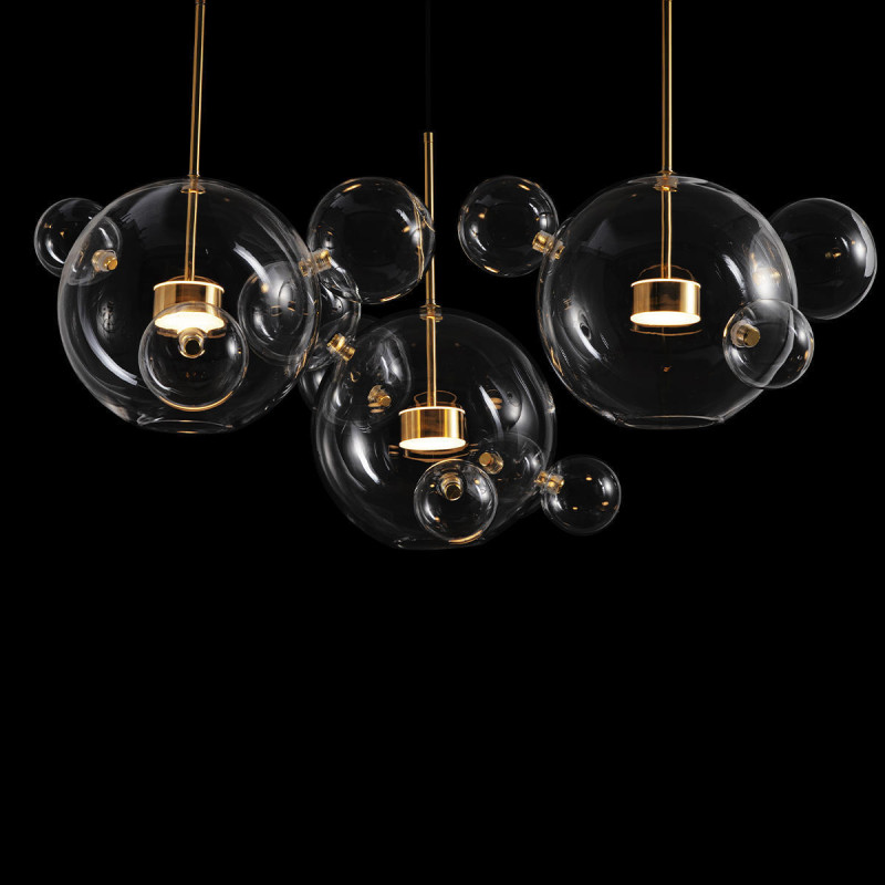  Подвесной светильник 120*46 см, 30W, 2100K LOFT IT Bolle 2027-D3 белый, золото