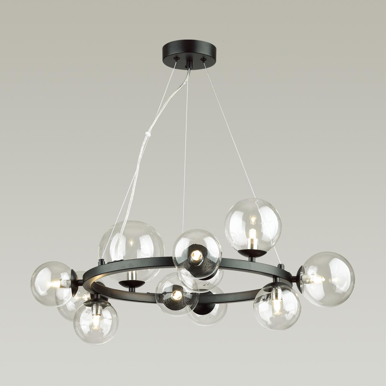 Подвесная люстра Odeon Light Tovi 4818/11, диаметр 64 см, черный