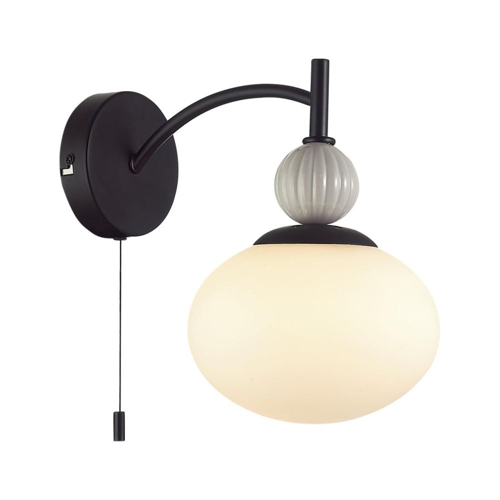 Бра с выключателем *16*22-22 см, 1*E14*40W, Lumion Gloriya LUM8273/1W, черный; серый