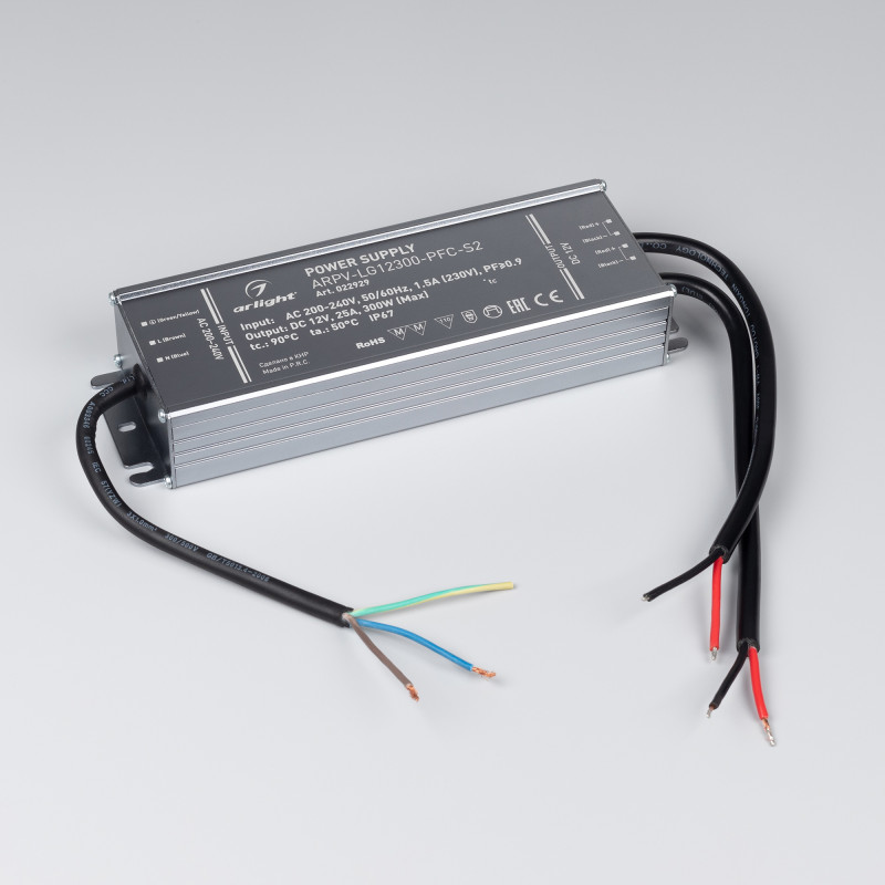 Блок питания для светодиодной ленты Arlight 022929 22,5*7,3*3,8 см, 300W, K,