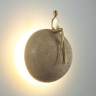 Настенный светильник 20 см, 5W, 3000K, Odeon Light CONFUCIUS 7011/5WL, латунь