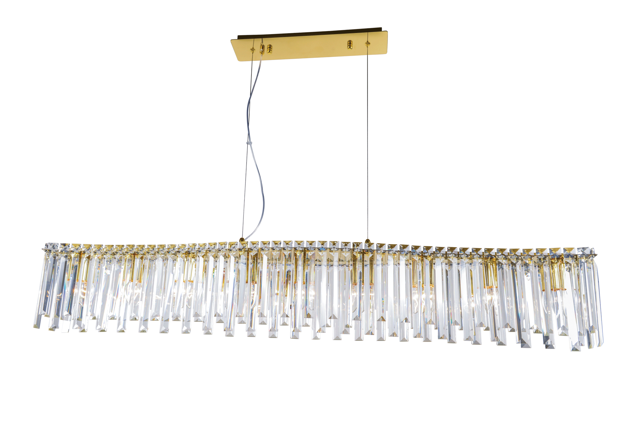 Люстра 1240*150*230, 9*E14, 40W NewRgy Cristallo 5706E/9A GOLD+CLEAR, Золото+прозрачный