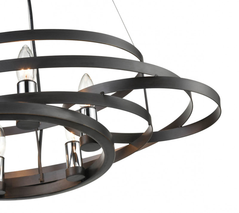 Подвесная люстра Vele Luce Electra VL6146P06, диаметр 71 см, коричневый