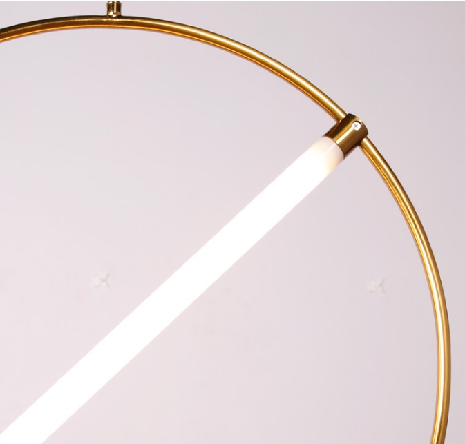 Светильник подвесной ElegantLight DZN-8332 БРОНЗА D330/H1500/1/LED/ BRRING  24-08 (1 из 10шт в коробке)