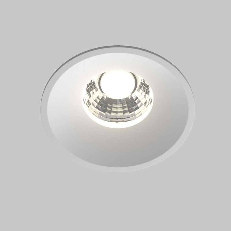 Встраиваемый светильник 8*8*6 см, LED, 12W, Maytoni Technical ROUND DL058-12W-DTW-W белый