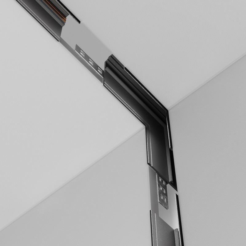 Коннектор угловой внутренний встраиваемый Maytoni Technical Magnetic track system Exility TRA034CL-42B черный IP 20