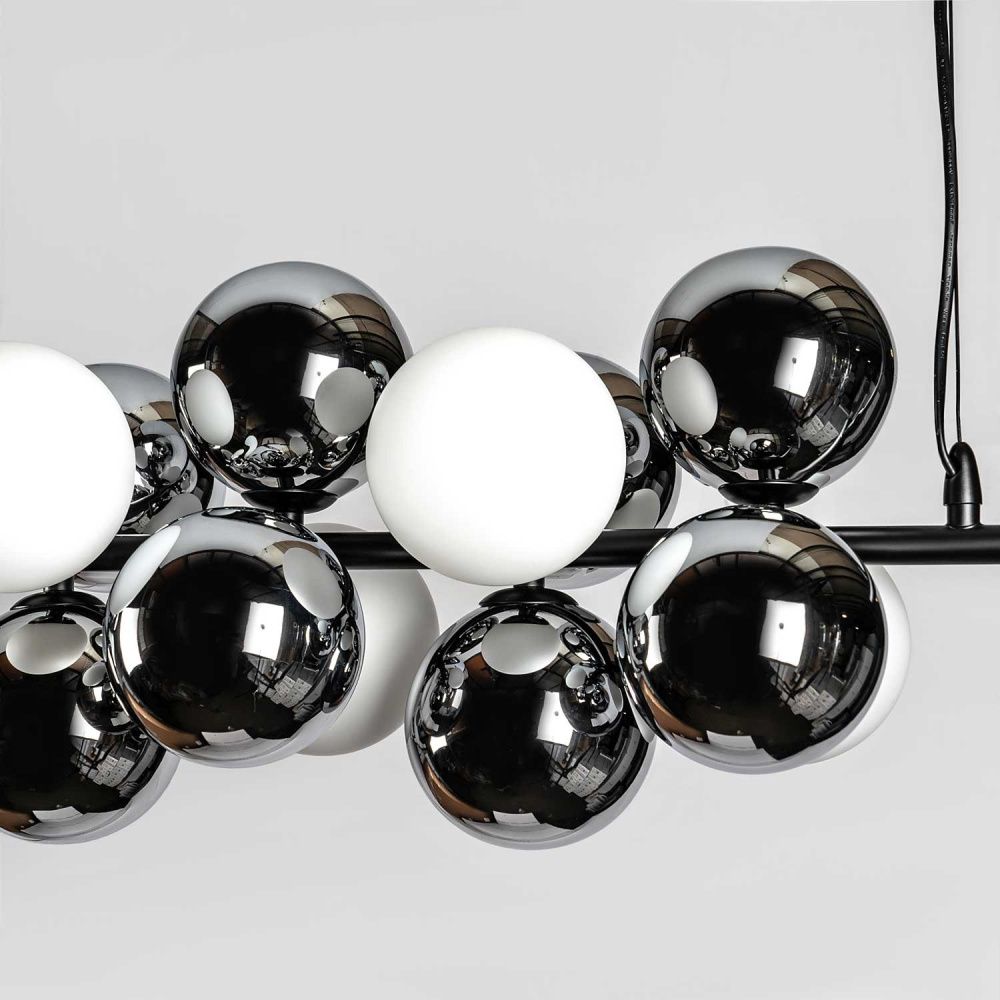 Подвесной светильник 155x23xсм, G9, 12xG9Вт, , Modelux MS.8055.12 BK Черный