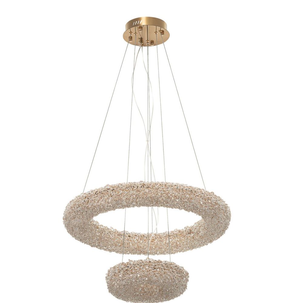 Подвесная люстра 58 см, 75W, 3500K, Citilux Cloudy CL323172, золото