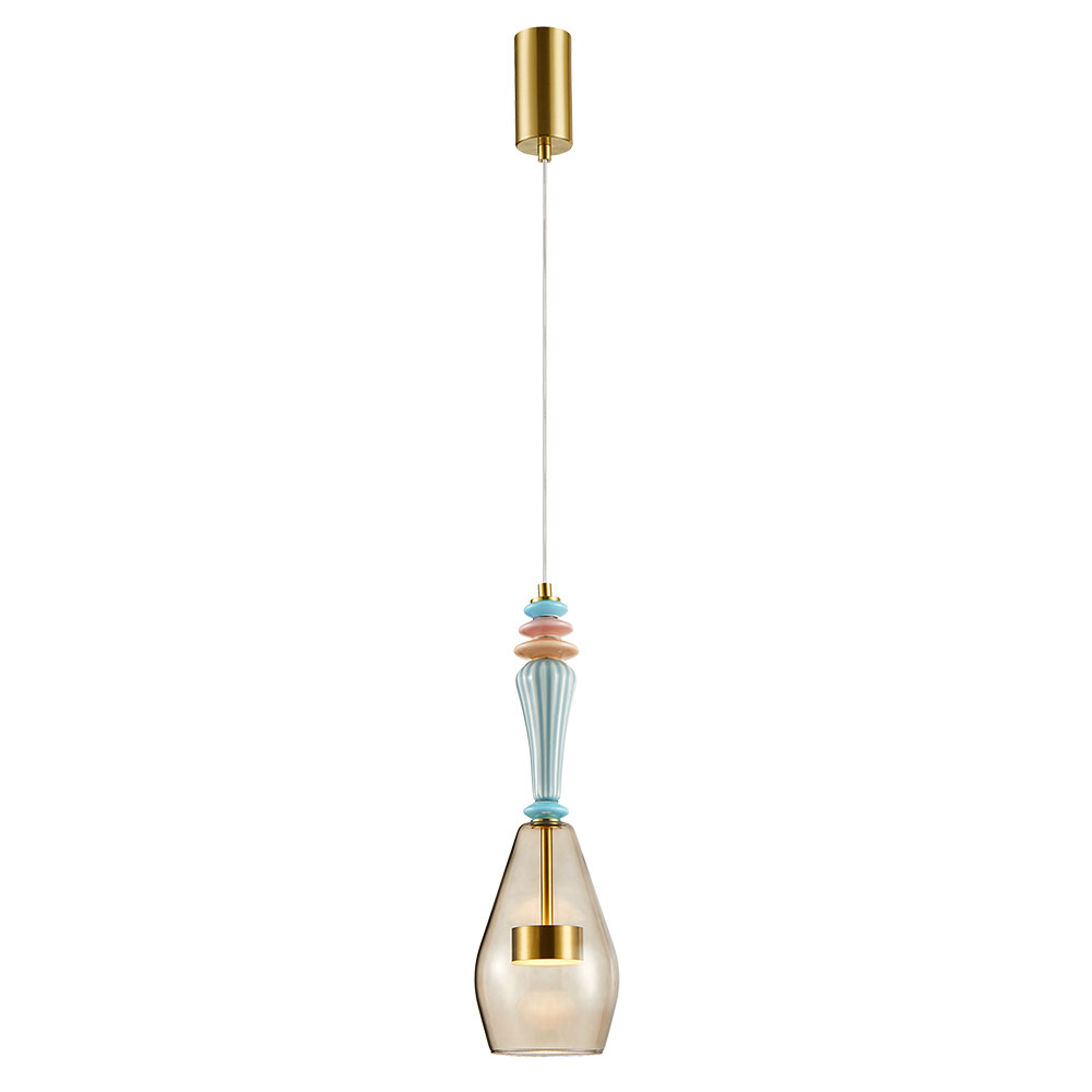 Подвесной светильник 44*14 см, 1*LED, 8W, 3000K Arte Lamp Coral A2405SP-9BR, Латунь