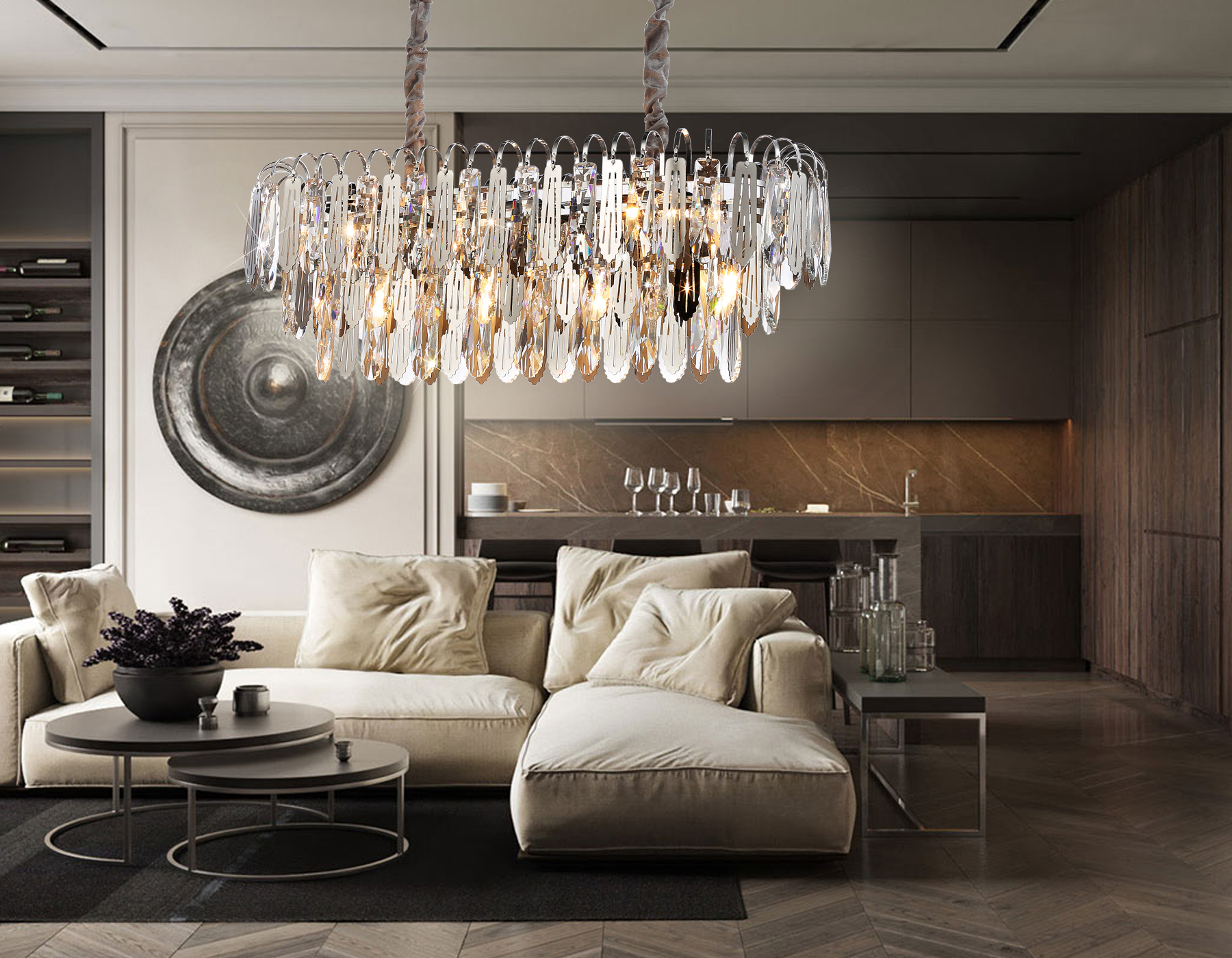 Люстра подвесная 80*30*27*57 см, E27 W, К, хром Ambrella Traditional Traditional TR5259