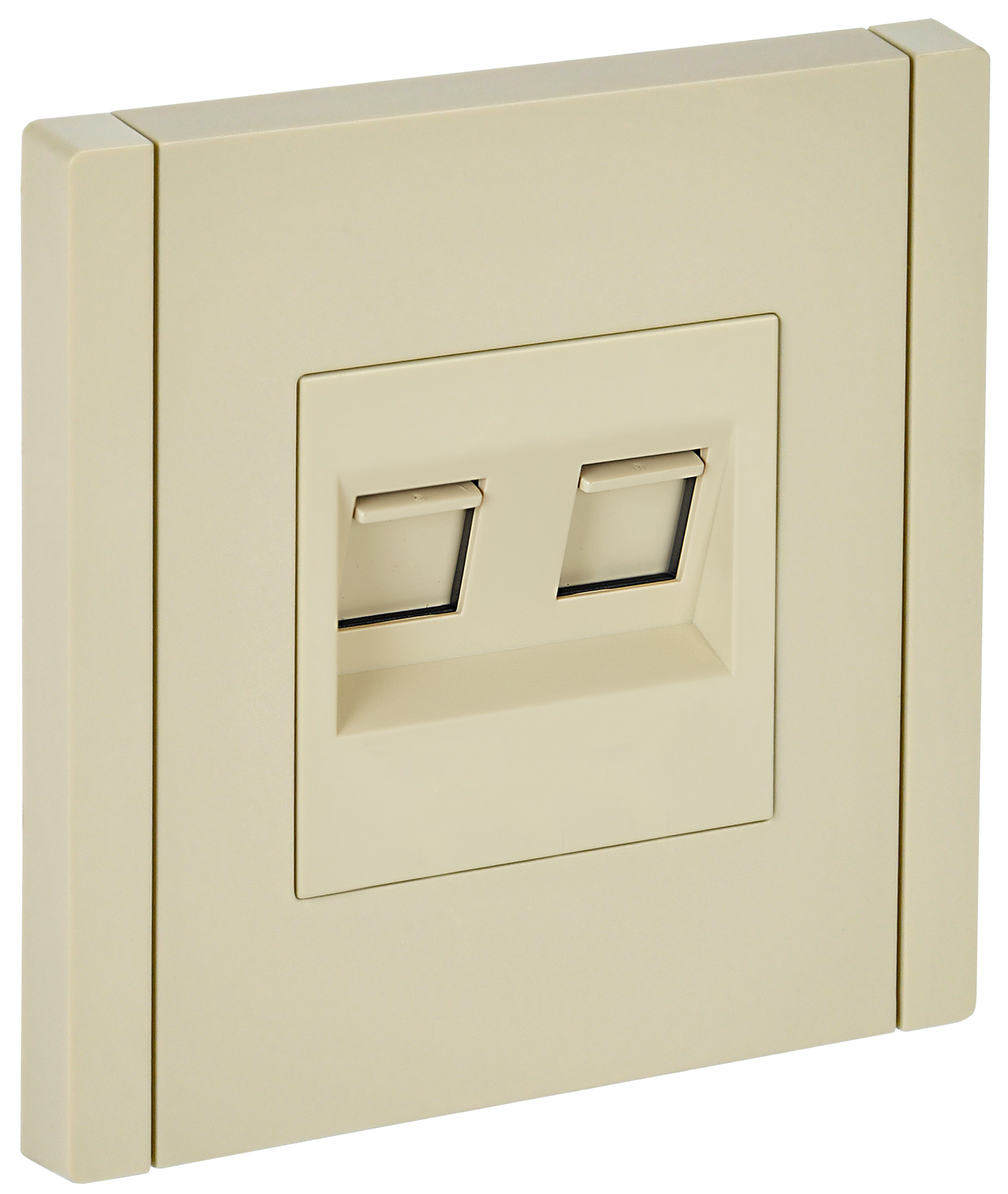Розетка компьютерная 2-ая RJ45 кат.5E FP433 ваниль IEK FORTE&PIANO, FP-K20-1-K10
