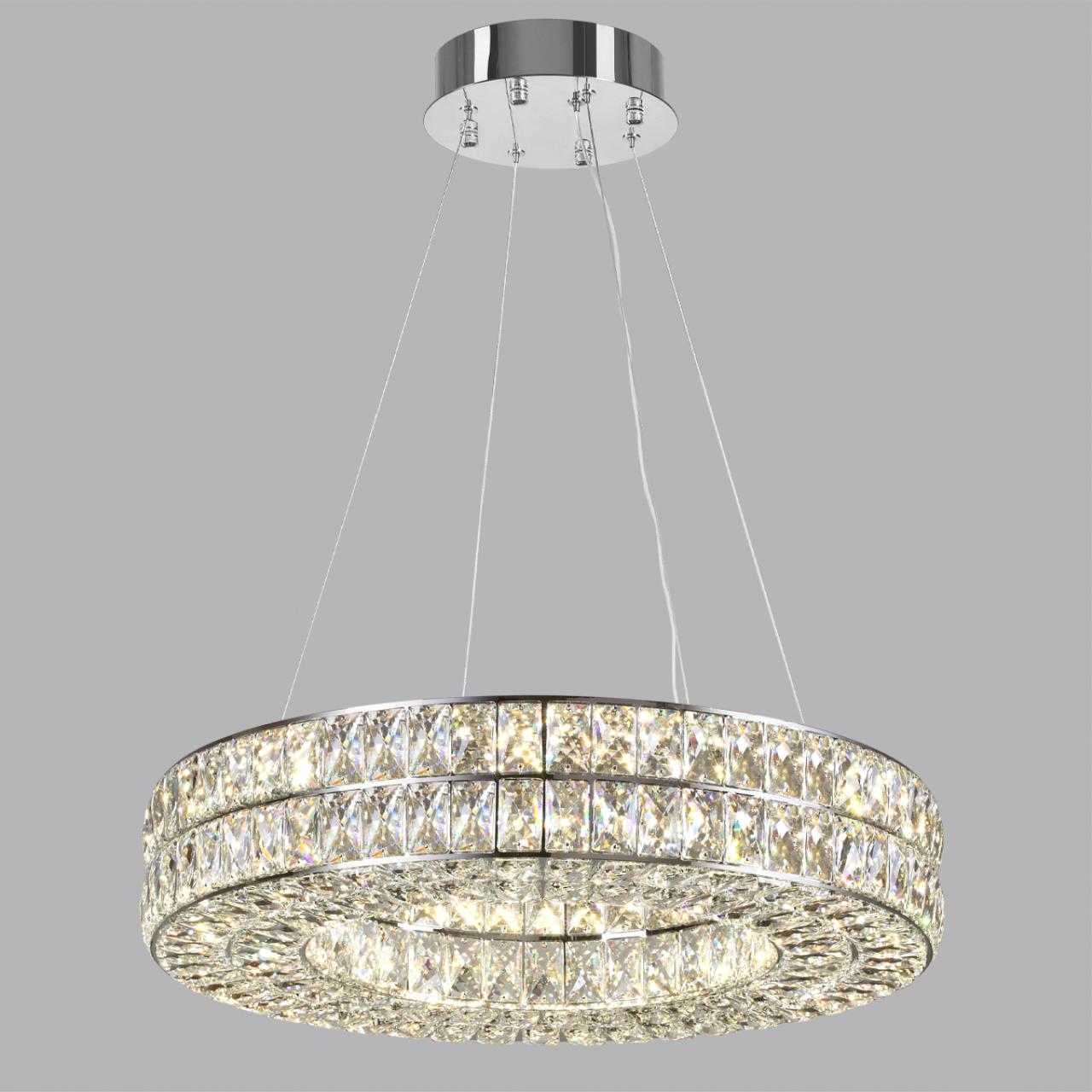 Люстра 60*60*120 см, 1 LED*52W, 4000 К, Odeon Light Panta, хром 4927/52L