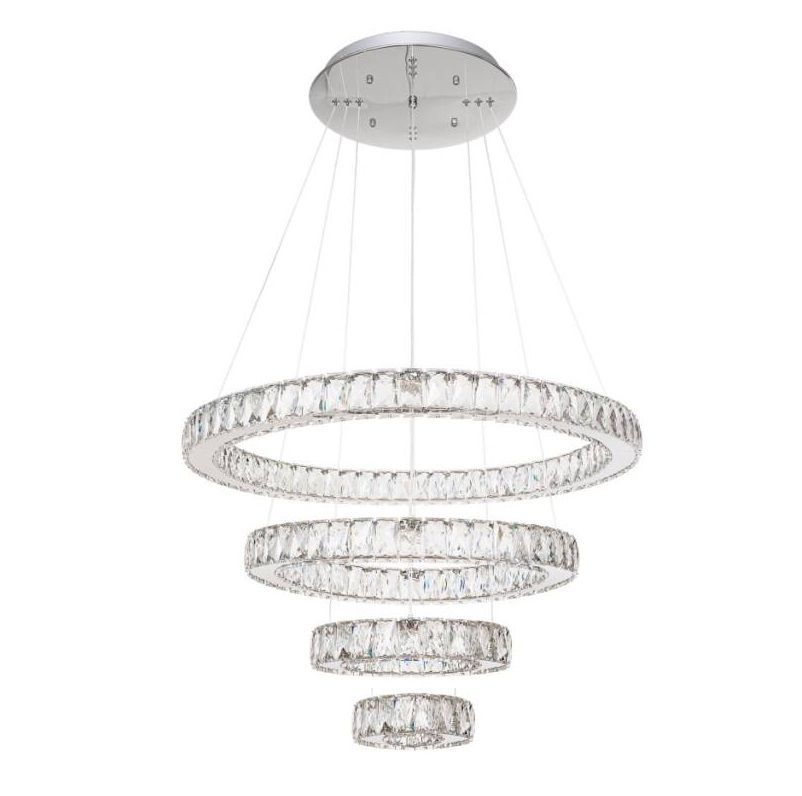 Светильник SPF-37568 CHROME/ХРОМ  D600+470+260+200/H1200/4/LED/120W 2.4G RIPPLE 24-09