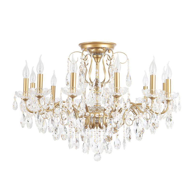 Светильник потолочный 88*62 см, 12*E14*40W Золото Crystal Lux MONTANA PL12