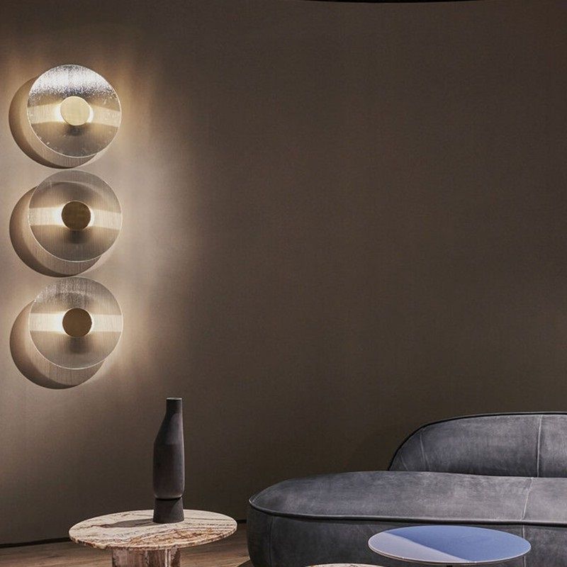 Светильник DZN-69758 ЗОЛОТАЯ БРОНЗА  D250/H80/1/LED/.W/4000K стекло прозрачное, с рельефом 24-05