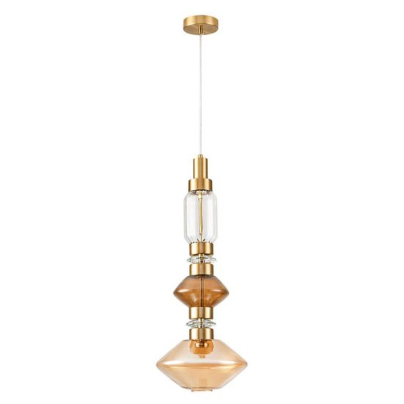 Подвесной светильник 25 см, 15W, 3000K, Arte Lamp Fiorato A2442SP-16PB, латунь