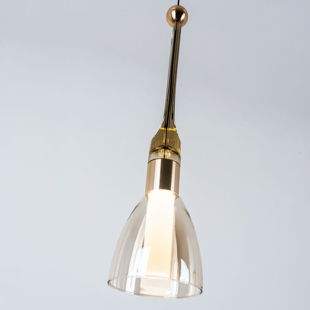 Подвесной светильник 12.5*80/200 см, LED 6W 3300К MODESTYLE MS.1631.1 золото/черный