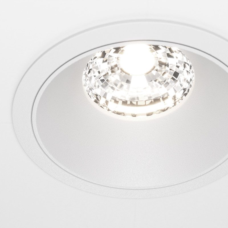 Светильник 9 см, 15W, 4000K, Maytoni Downlight Alfa LED DL043-01-15W4K-RD-W, белый