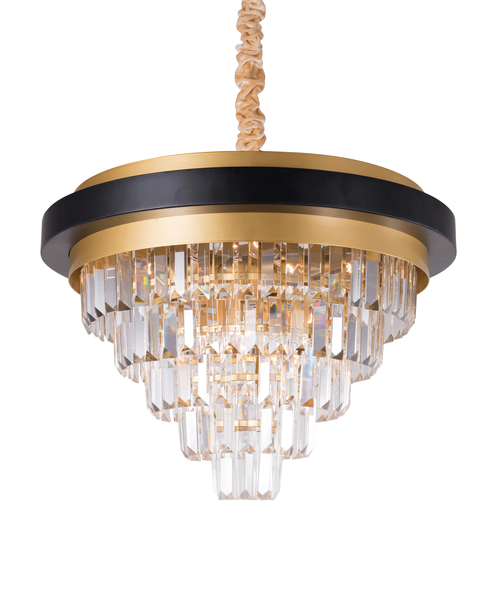 Люстра 500*350, 8*E14, 40W NewRgy Cristallo 2433A/8A PT BRS+BK+CL, PT BRS+BK+CL