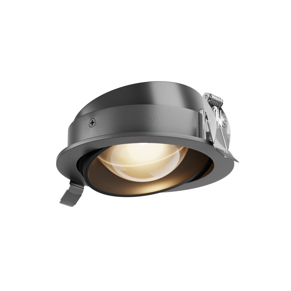 Встраиваемый светильник  DL105-12W3K-B **-4,5 см, *LED*12W, 3000K, Maytoni technical Lens DL105-12W3K-B, Черный