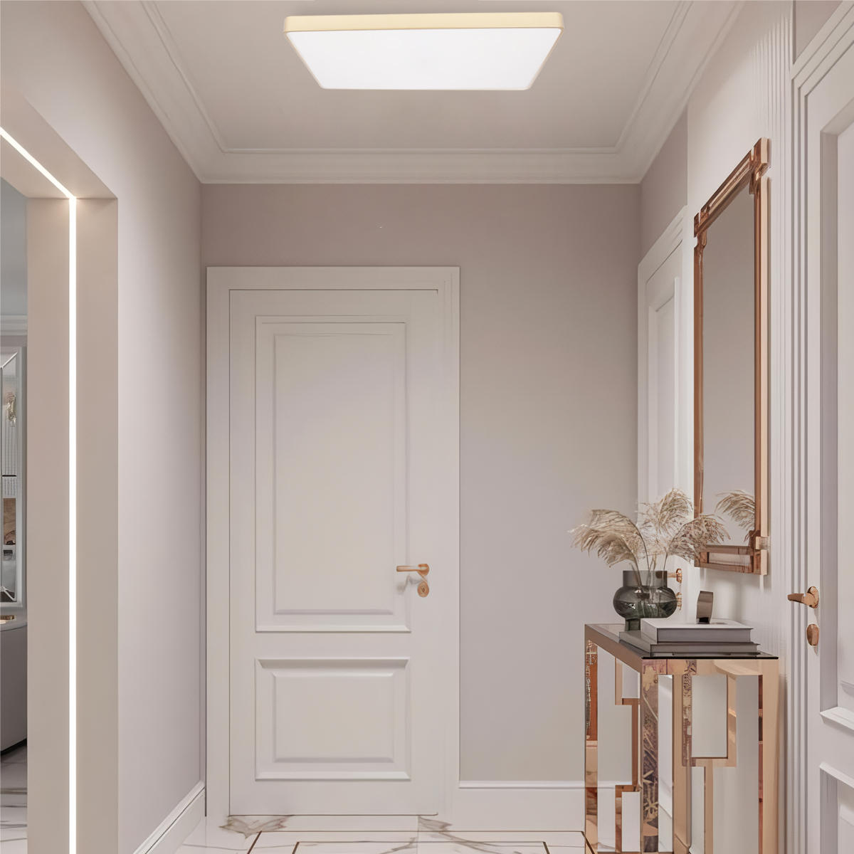 Потолочный светильник 88*62*5 см, 1*LED*90W 4000K золото LOFT IT Flims 10228/E