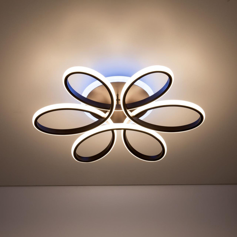 Светильник Citilux Сезар Смарт CL233A155E RGB, 80W LED, 3000-5500K, диаметр 59 см, коричневый
