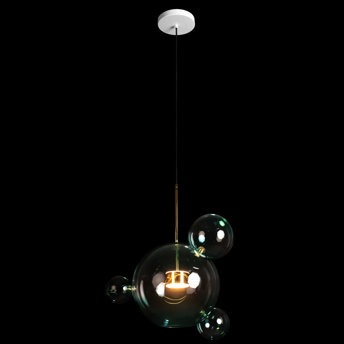 Подвесной светильник 43,5*68 см, 1*LED*10W LOFT IT Bolle 2027-P4 Blue золото