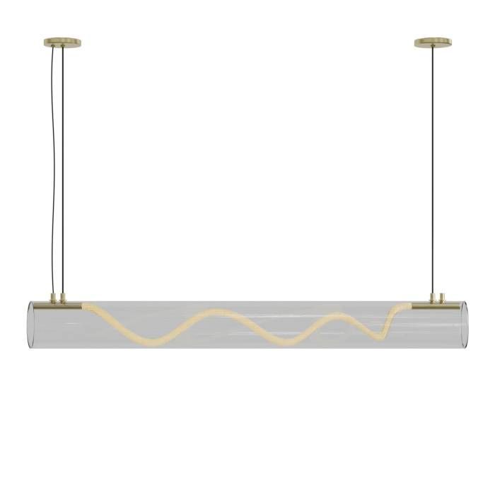 Светильник подвесной 100*19-150 см, 1*LED*32W, 3000-6000K, Lightera Luara LE102L-100G WIFI, золотой
