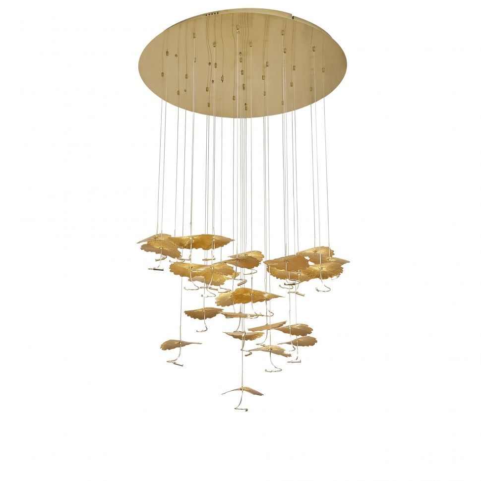 Подвесной светильник 80-200 см, LED*57W, 3000K, iLedex Lotus 8827P-19 BR, Бронза