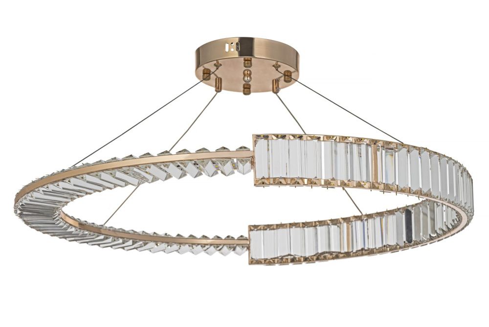 Люстра *80* см, LED лента*LED*64W, 3000K, Arti Lampadari Carini Carini L 1.5.80.101 G, Золото