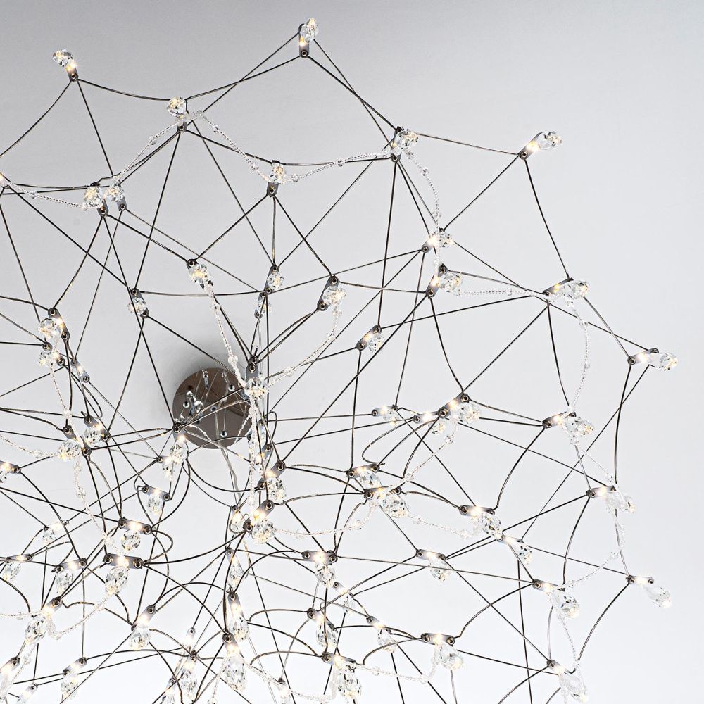 Подвесная люстра 100см, LED, 100Вт, 3000 / 6000K, Modelux ML.5602.1200P СН Хром