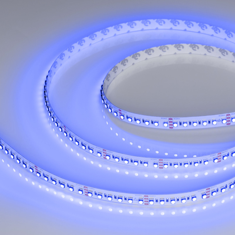 Лента MINI-F120-12mm 24V RGB (22.4 W/m, IP20, 3535, 5m) (Arlight, Открытый) 022719(2). Цена указана за 5 метров. Продается кратно 5 метрам.