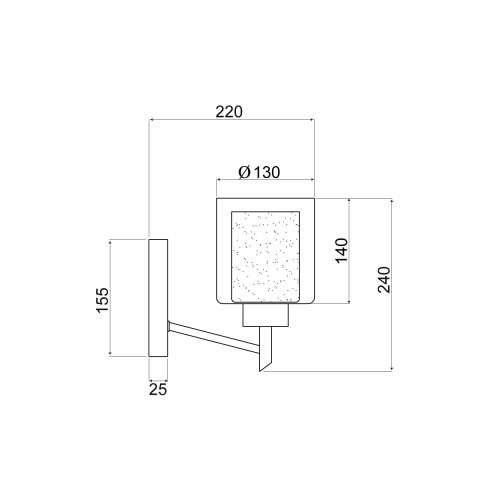 Бра 22*14*24 см, 1*E27 серый Vele Luce Felice VL1425W01