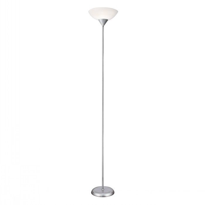 Торшер Arte lamp Duetto A9569PN-1SI серебристый,белый пластик