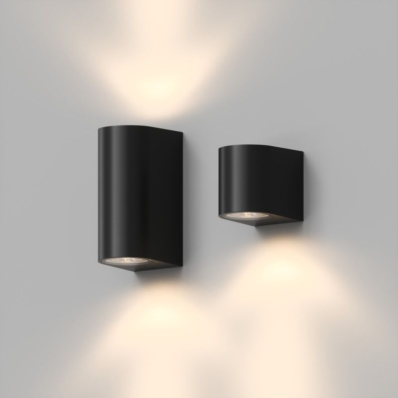 Бра 15*6,8*9,2- см, 2*GU10*30W, K, Denkirs NARVIK DK9791-BK, черный алюминий