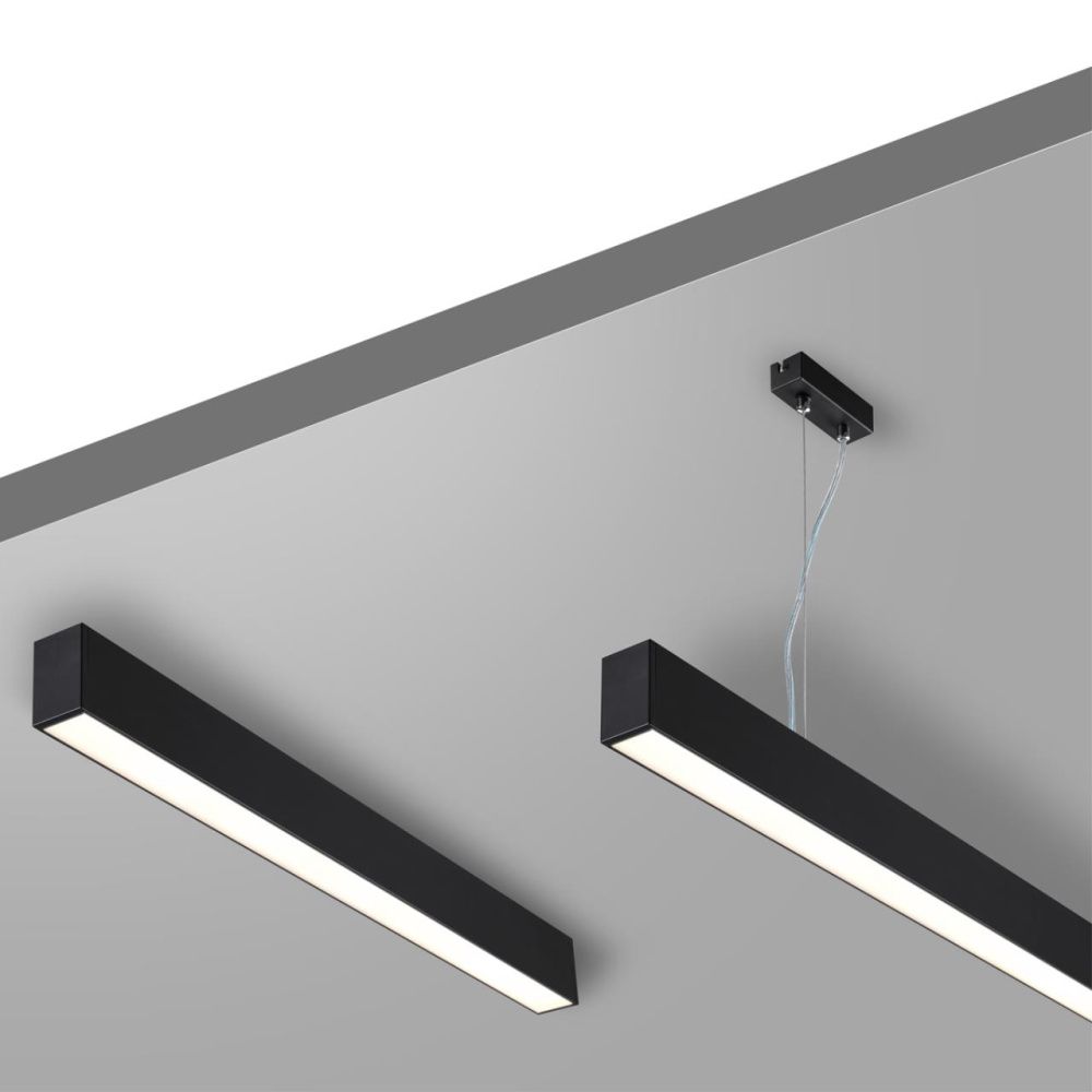 Светильник 120*4*6- см, 1*LED*40W, 3000/4000/6000K, Novotech Fatto Over 359605, черный,  линейный с переключателем цветовой температуры